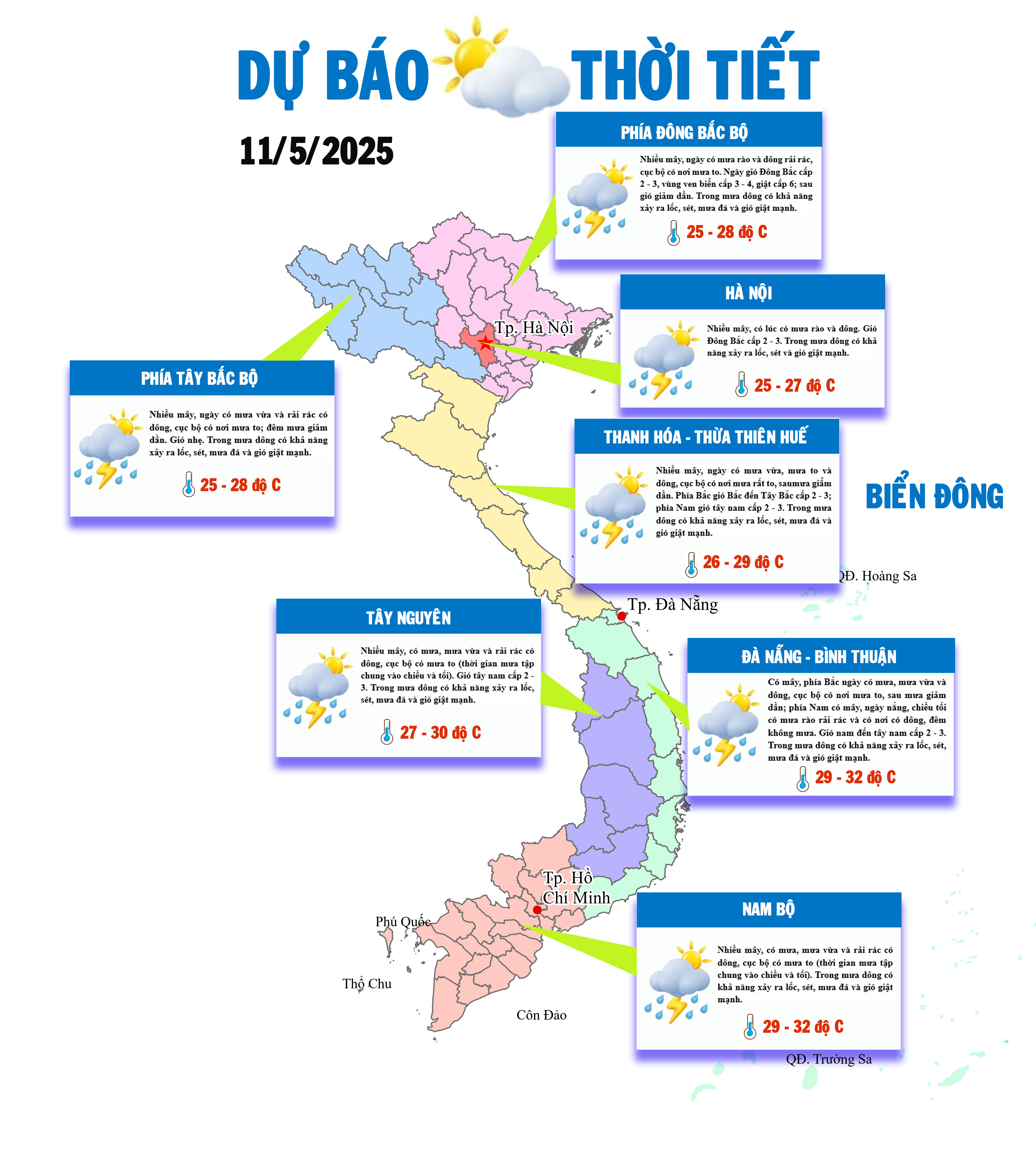 Bắc Bộ và Bắc Trung Bộ trời mát do ảnh hưởng của không khí lạnh